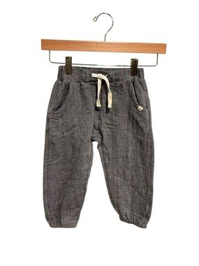 Me & Henry Kids Drawstring Grey Joggers - Size 3/4 Years